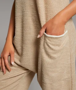 Rompers & Jumpsuits | BKE Textured Jumpsuit Taupe Natural