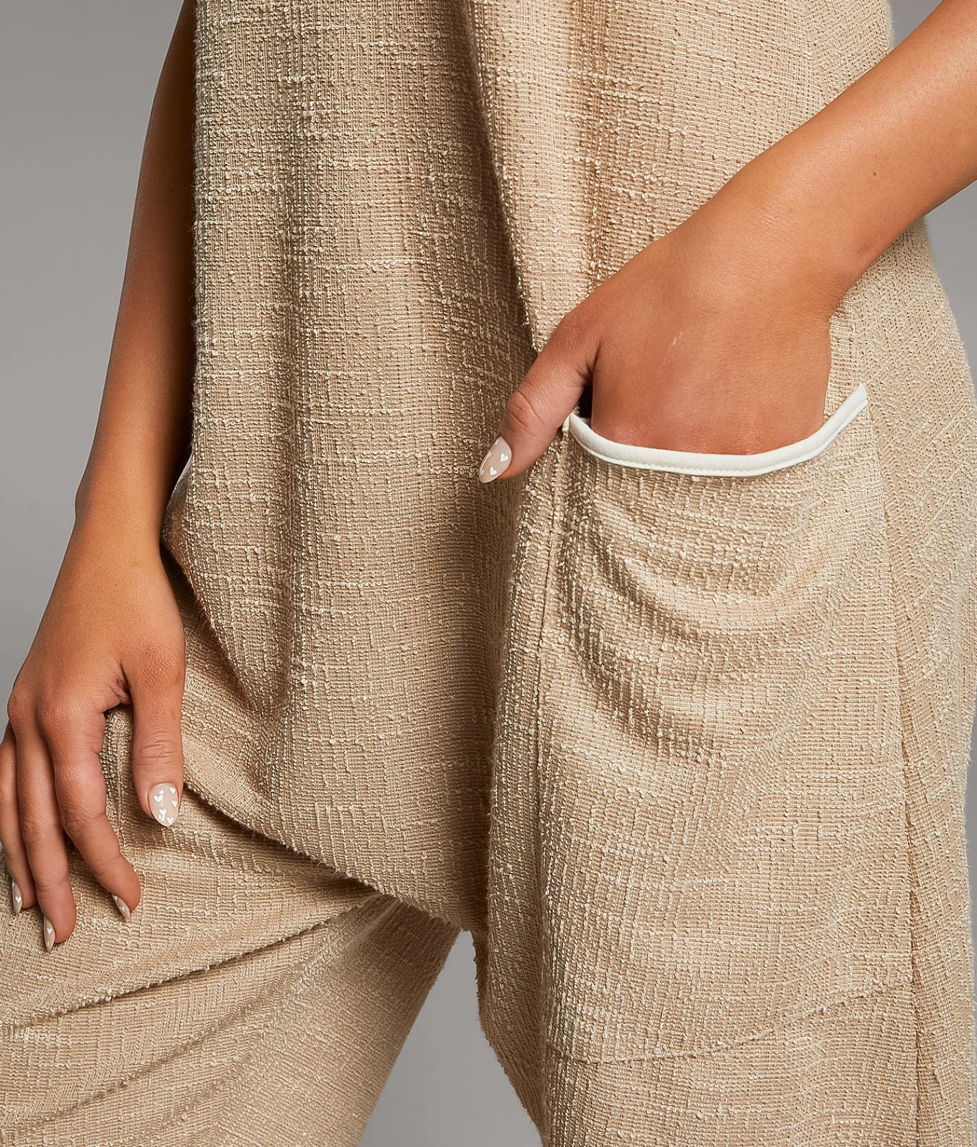 Rompers & Jumpsuits | BKE Textured Jumpsuit Taupe Natural