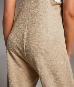 Rompers & Jumpsuits | BKE Textured Jumpsuit Taupe Natural