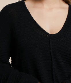 Double Zero Textured Knit Sweater Whip Cream Clearance