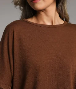 BKE Textured Knit Top Root Beer Best