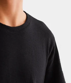 Nova Industries Textured Knit T-Shirt Silver Blue Clearance