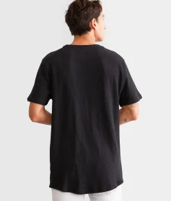 Nova Industries Textured Knit T-Shirt Silver Blue Clearance