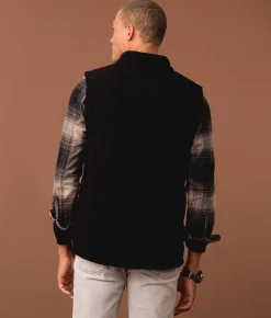 Tops|Coats & Jackets | Outpost Makers Textured Knit Vest Black