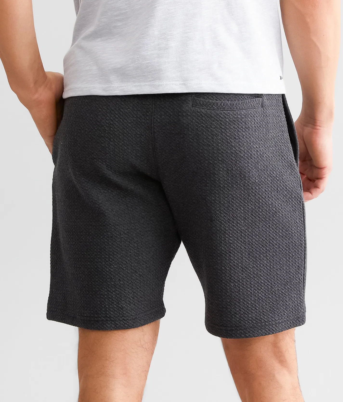 BKE Textured Performance Knit Short Charcoal Heather Online
