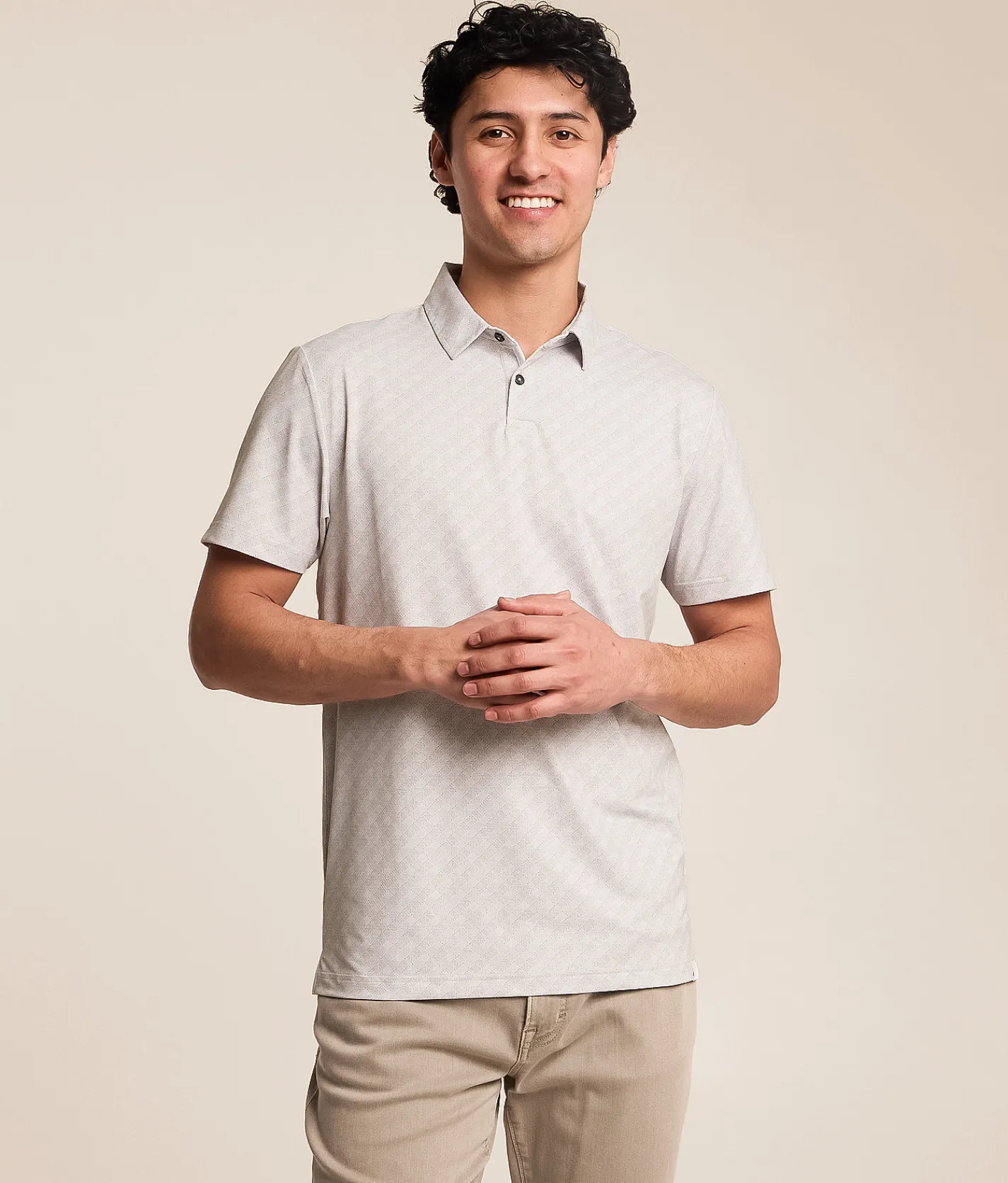 Tops | J.B. Holt Textured Performance Polo Sand