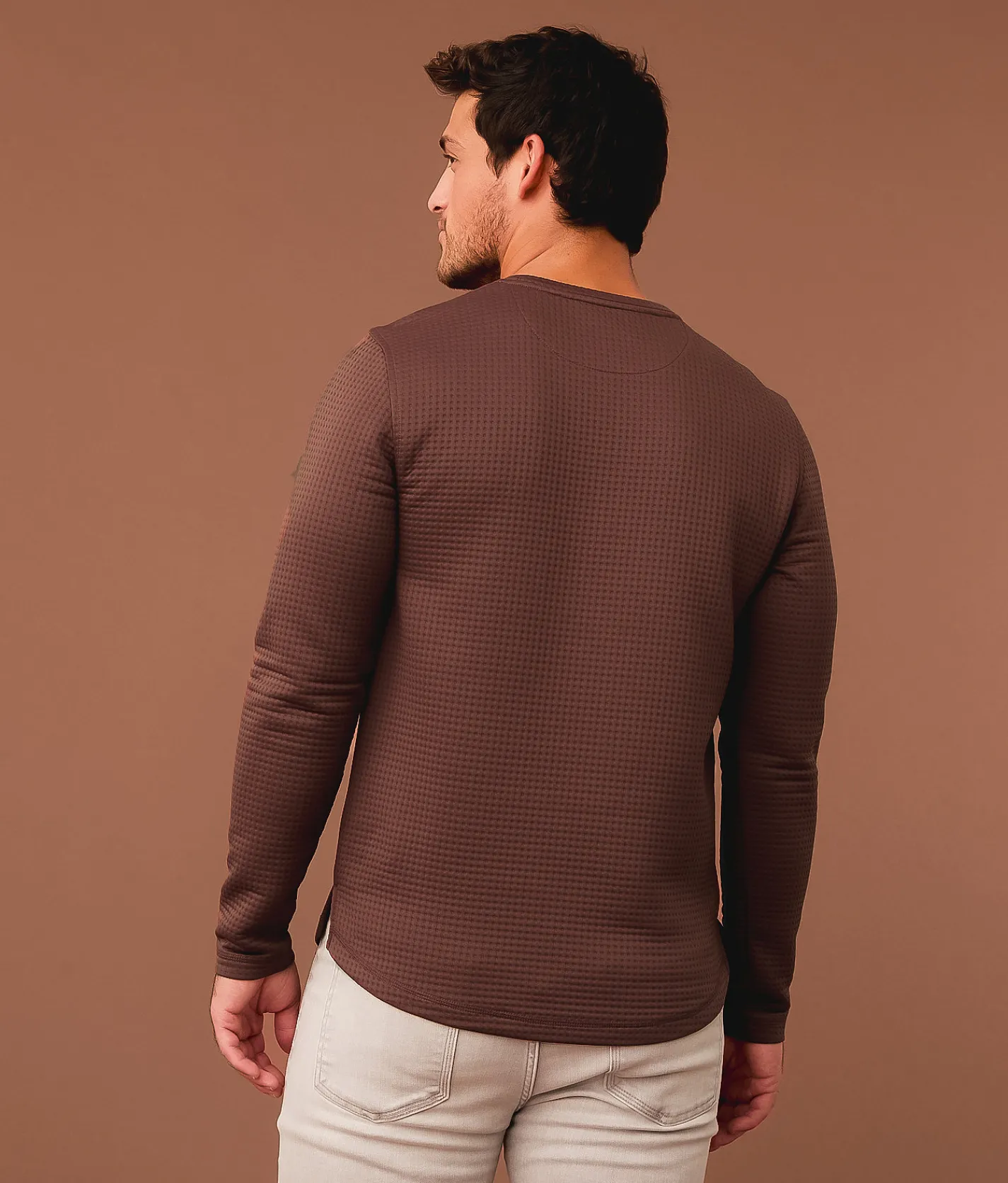 Outpost Makers Textured Pullover Brown Stone Online