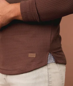 Outpost Makers Textured Pullover Brown Stone Online