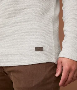 Tops | Outpost Makers Textured Quarter Zip Pullover White Heather