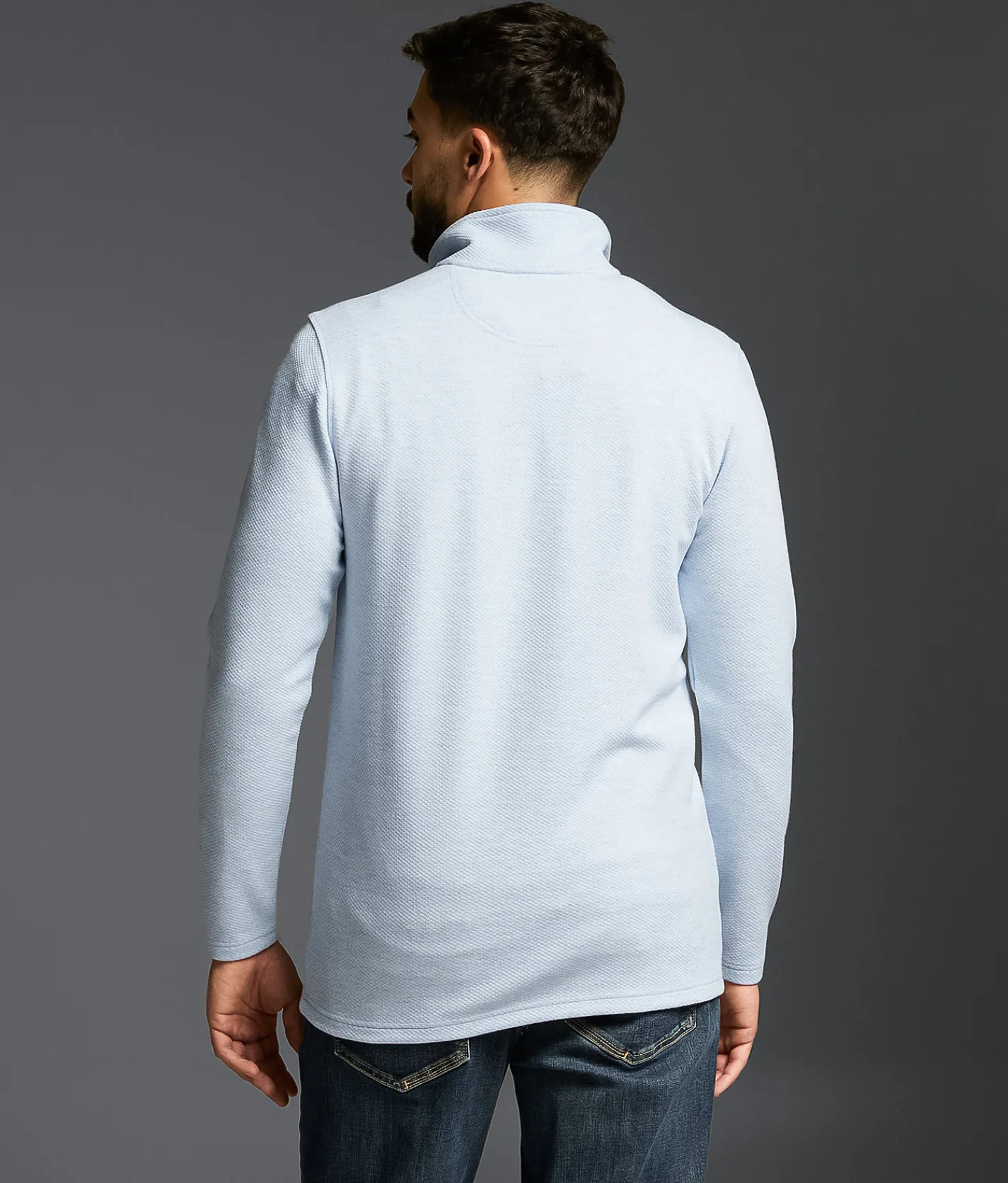 Outpost Makers Textured Quarter Zip Pullover Blue Best