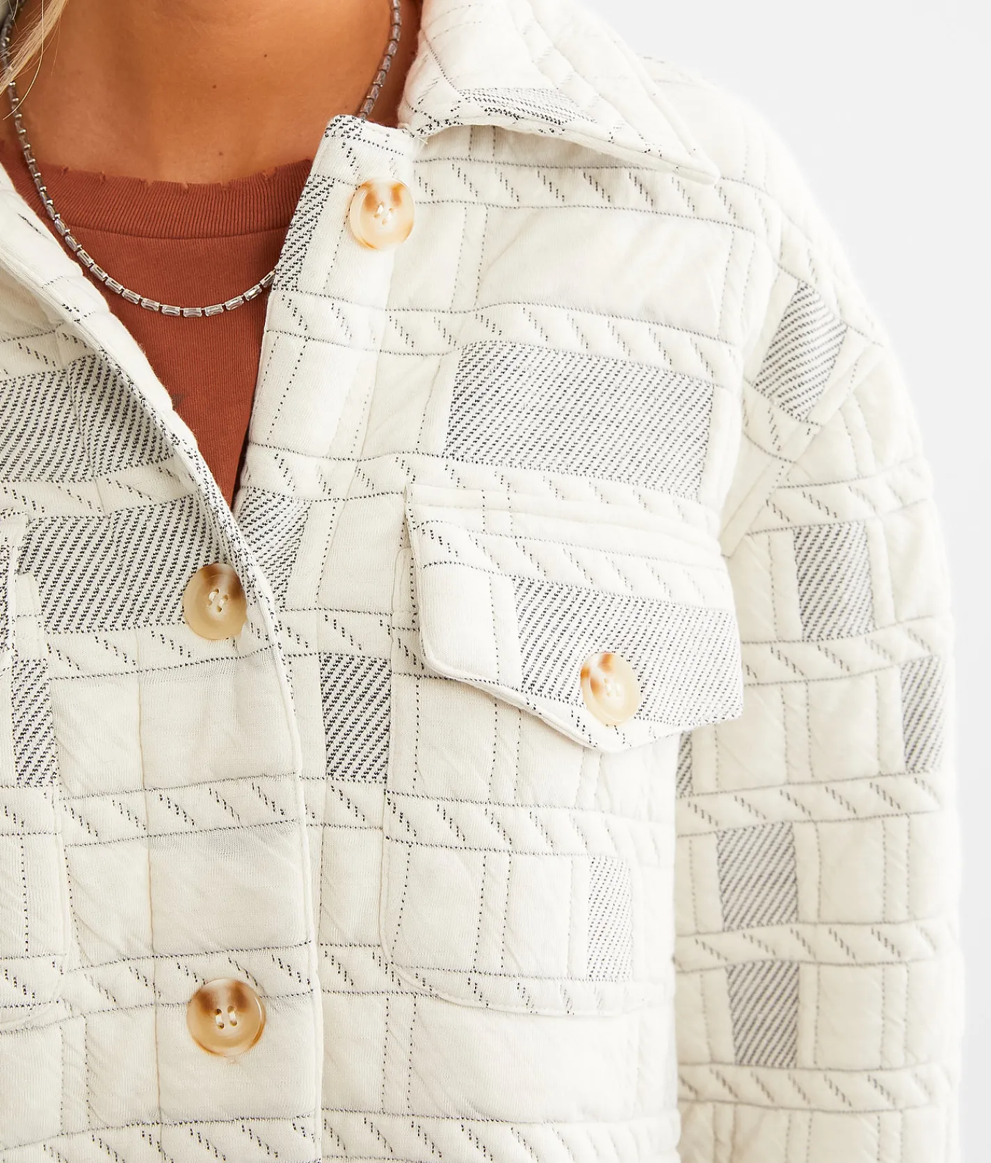 BKE Textured Shacket Beige Best