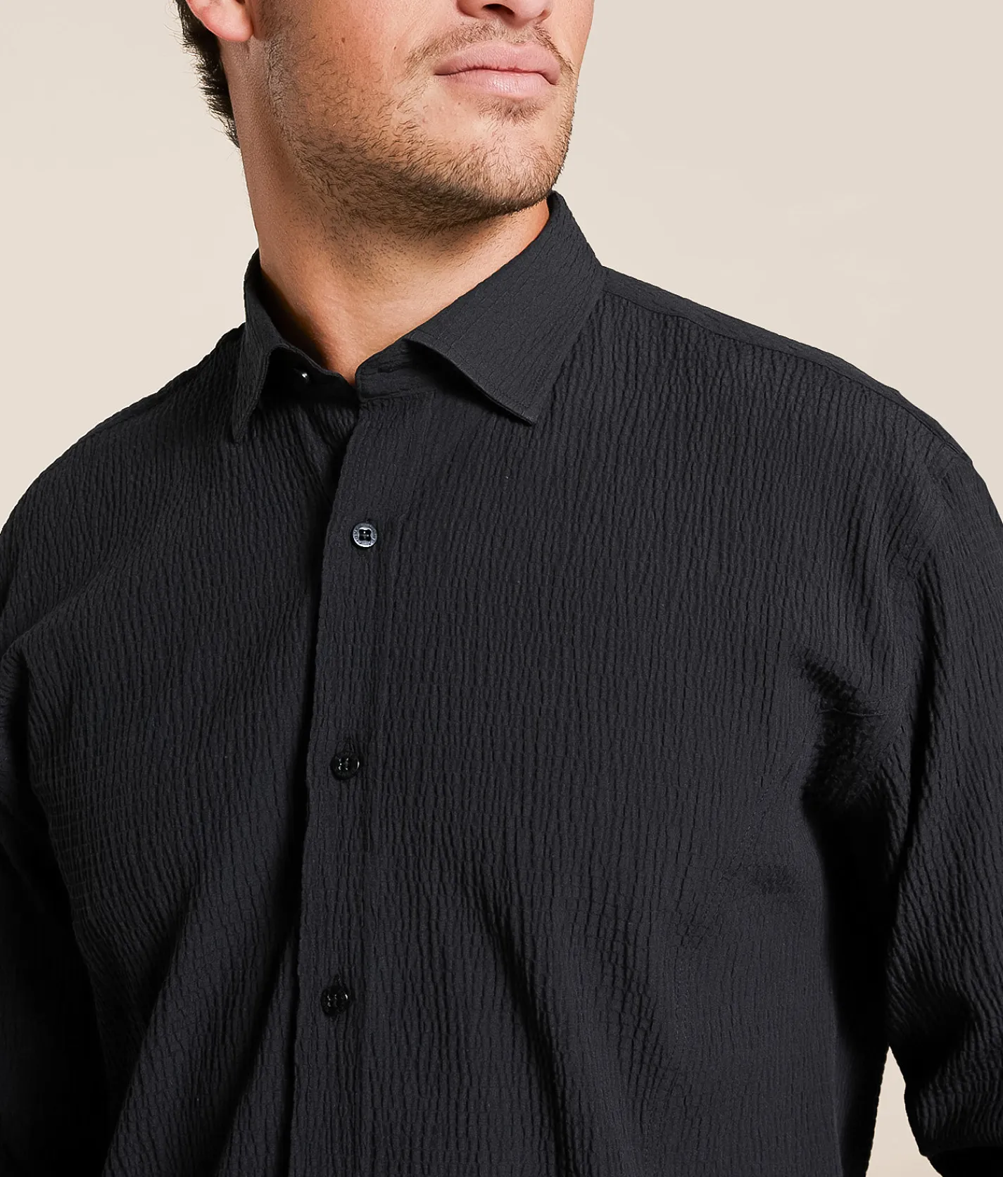 Eight X Textured Shirt Black Outlet