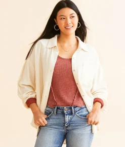 BKE Textured Shirt Whisper White New