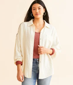 BKE Textured Shirt Whisper White New