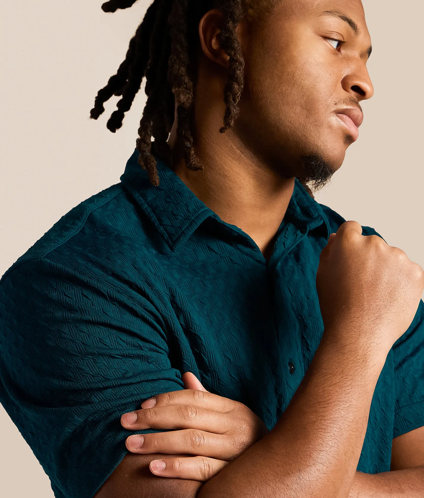 Nova Industries Textured Shirt Dark Teal