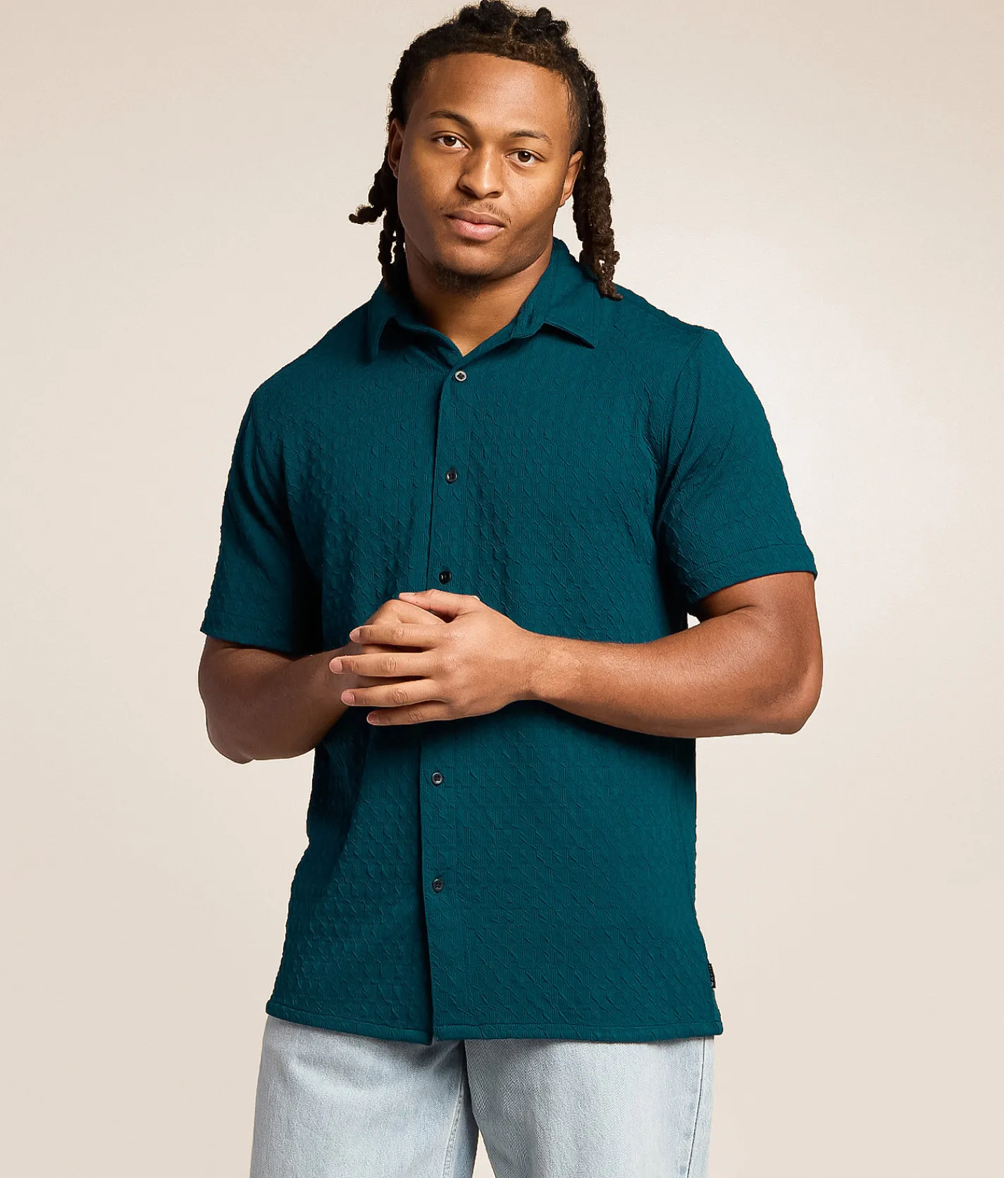 Nova Industries Textured Shirt Dark Teal