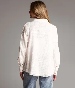 Tops | BKE Textured Shirt White