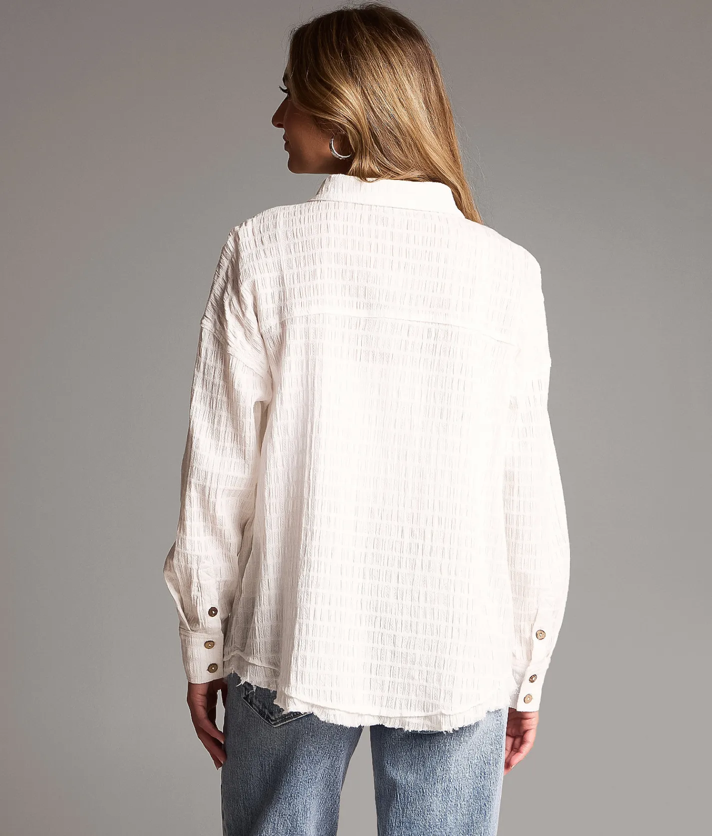 Tops | BKE Textured Shirt White