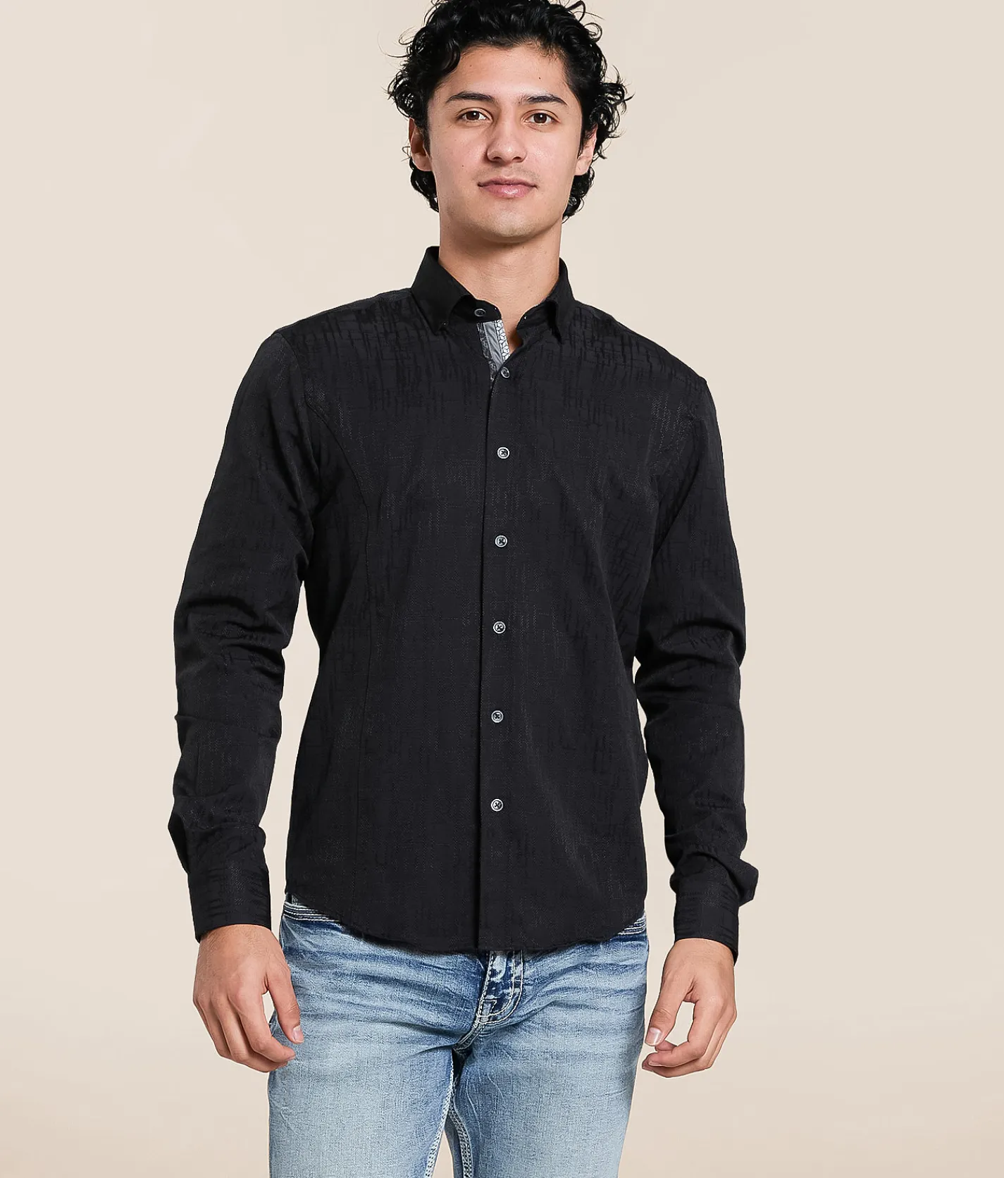 Tops | Eight X Textured Shirt Black