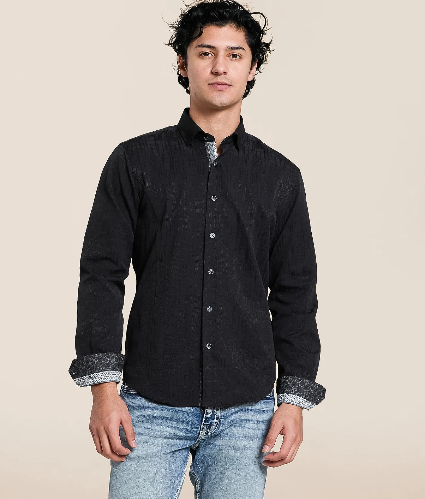 Tops | Eight X Textured Shirt Black