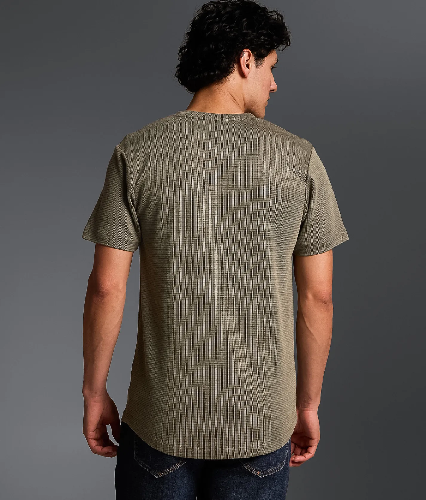 Outpost Makers Textured Snap Henley Green Outlet
