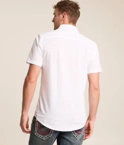 Tops | J.B. Holt Textured Standard Performance Stretch Shirt White