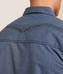 Buckle Black Textured Standard Shirt Blue Hot