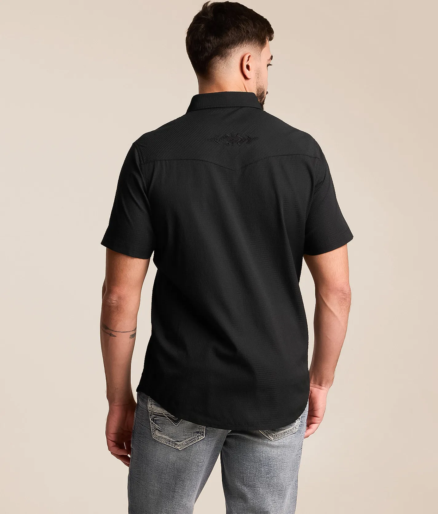 Tops | Gentry County Textured Standard Shirt Tannin