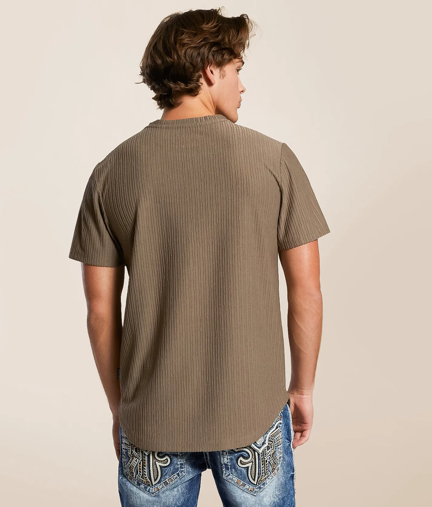 Tops | Nova Industries Textured Stripe T-Shirt Raven