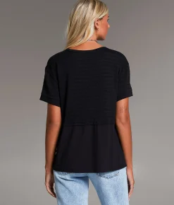 Tops | BKE Textured Top Abyss