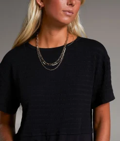 Tops | BKE Textured Top Abyss