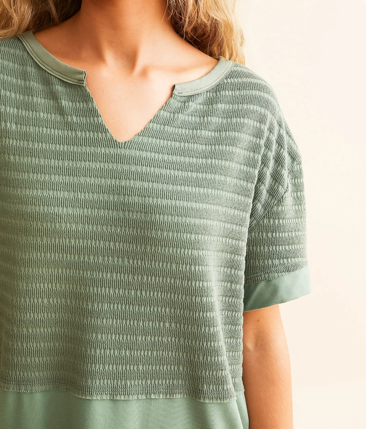Tops | BKE Textured Top Sea Spray