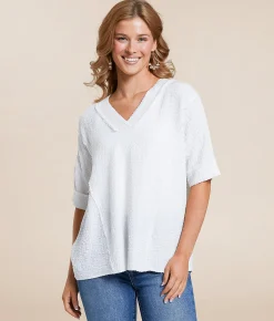 Tops | BKE Textured Top White