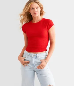 FITZ + EDDI Textured Top High Risk Red Hot