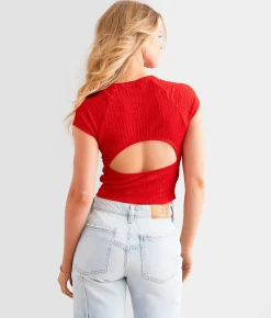 FITZ + EDDI Textured Top High Risk Red Hot