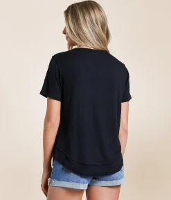 White Crow Textured Top Twilight Blue Sale