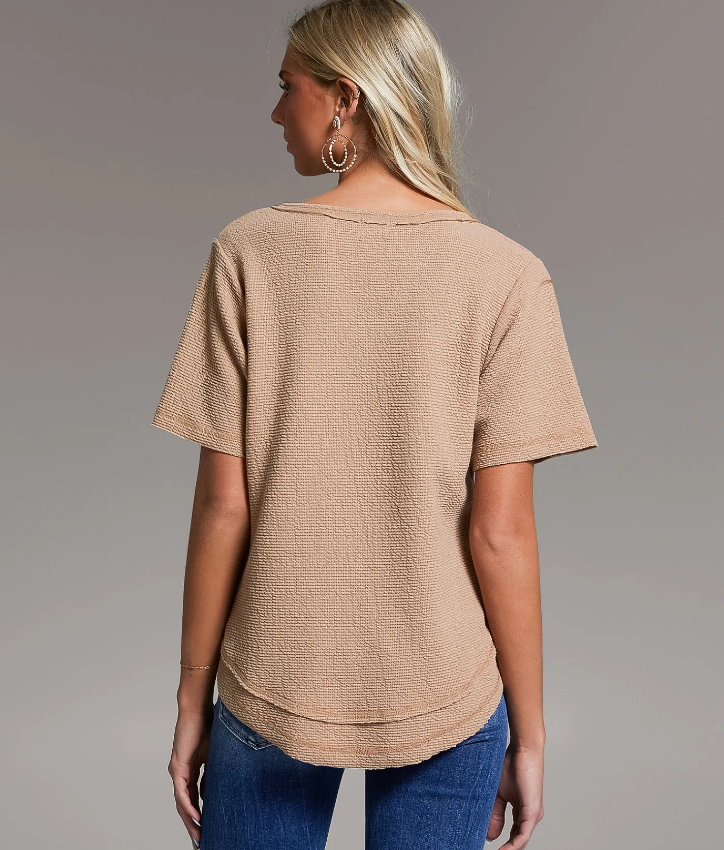 Tops | BKE Textured Top Natural