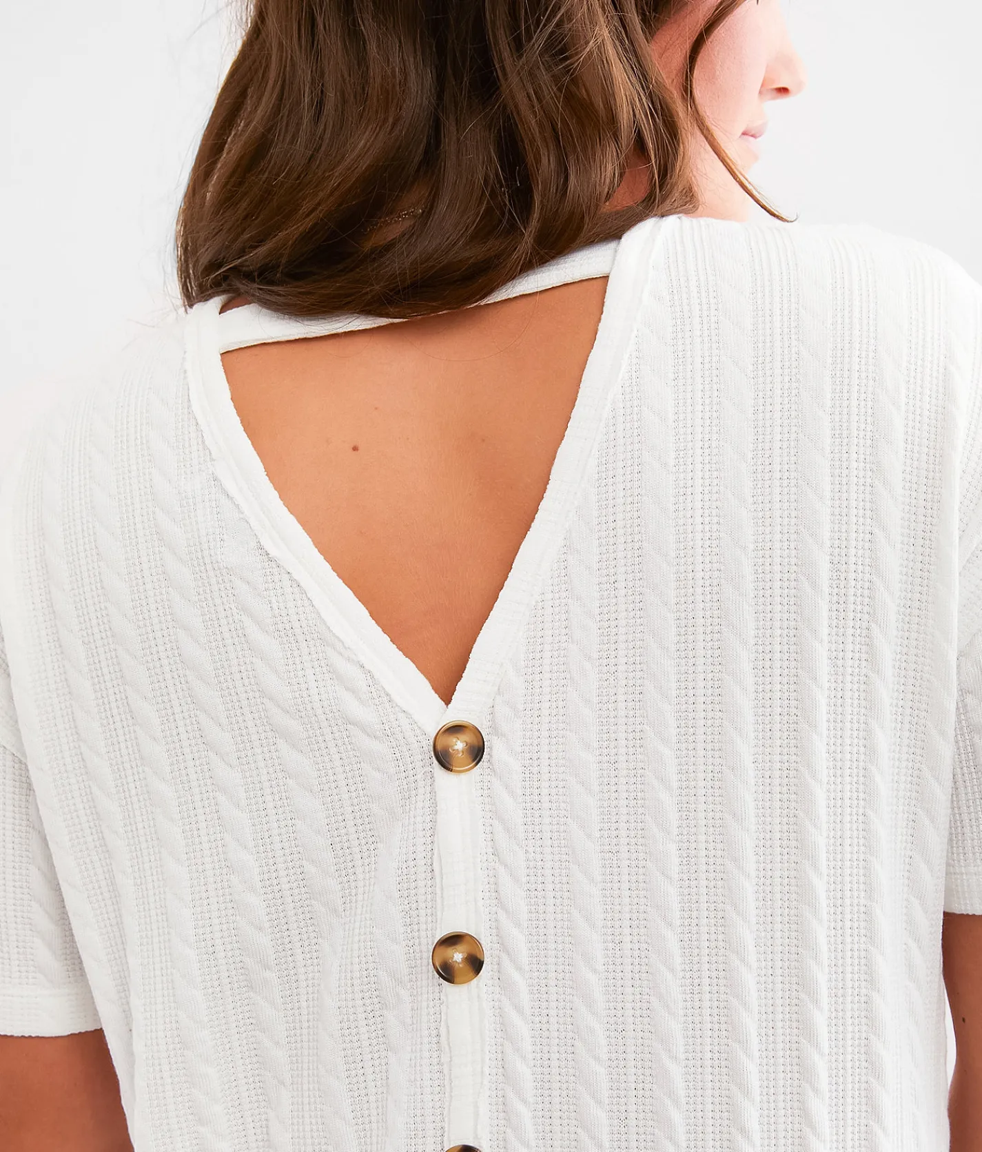 BKE Textured Top White Online