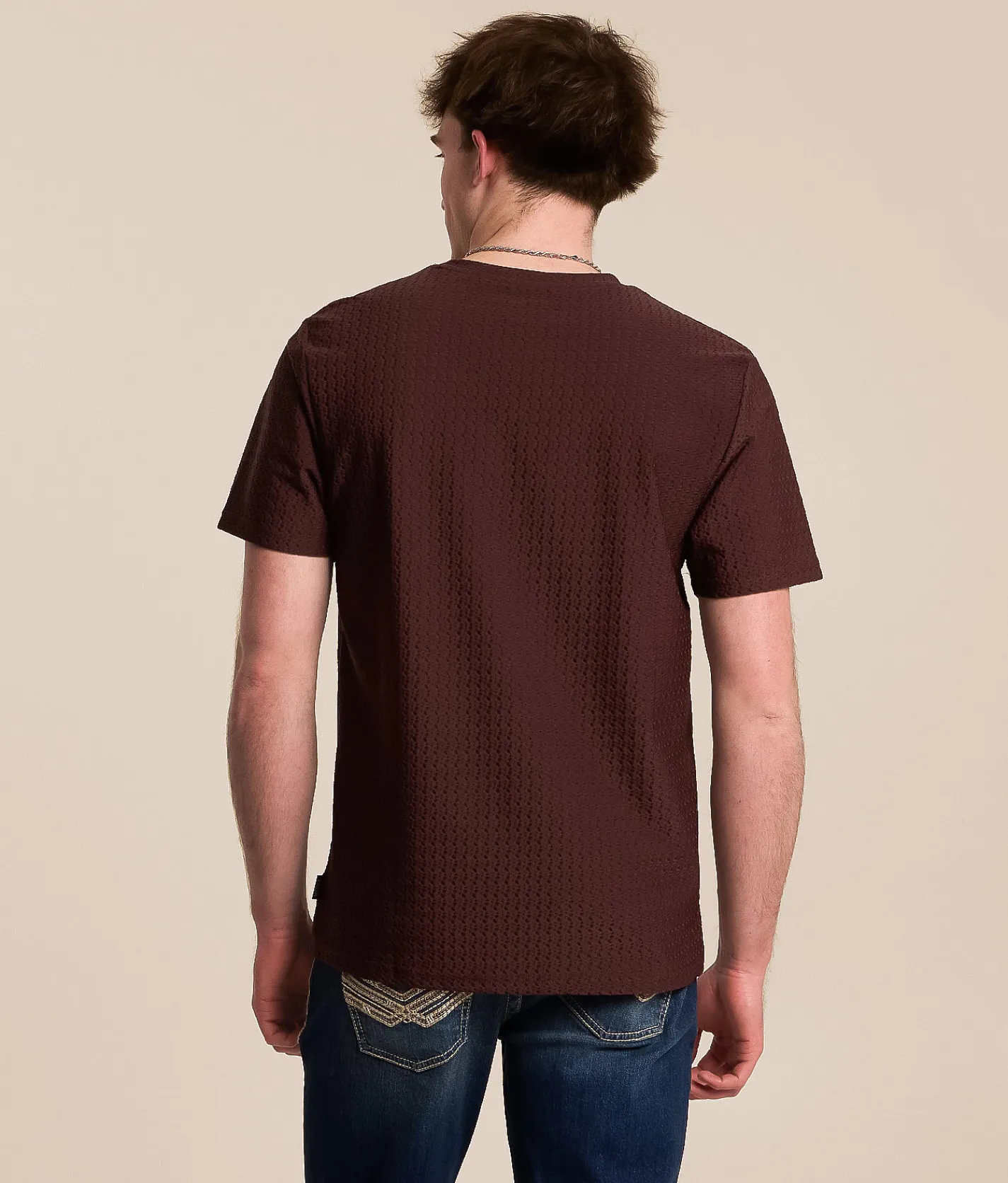 Tops | Nova Industries Textured T-Shirt Raisin