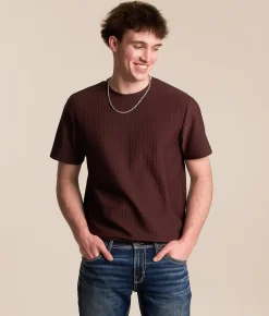 Tops | Nova Industries Textured T-Shirt Raisin