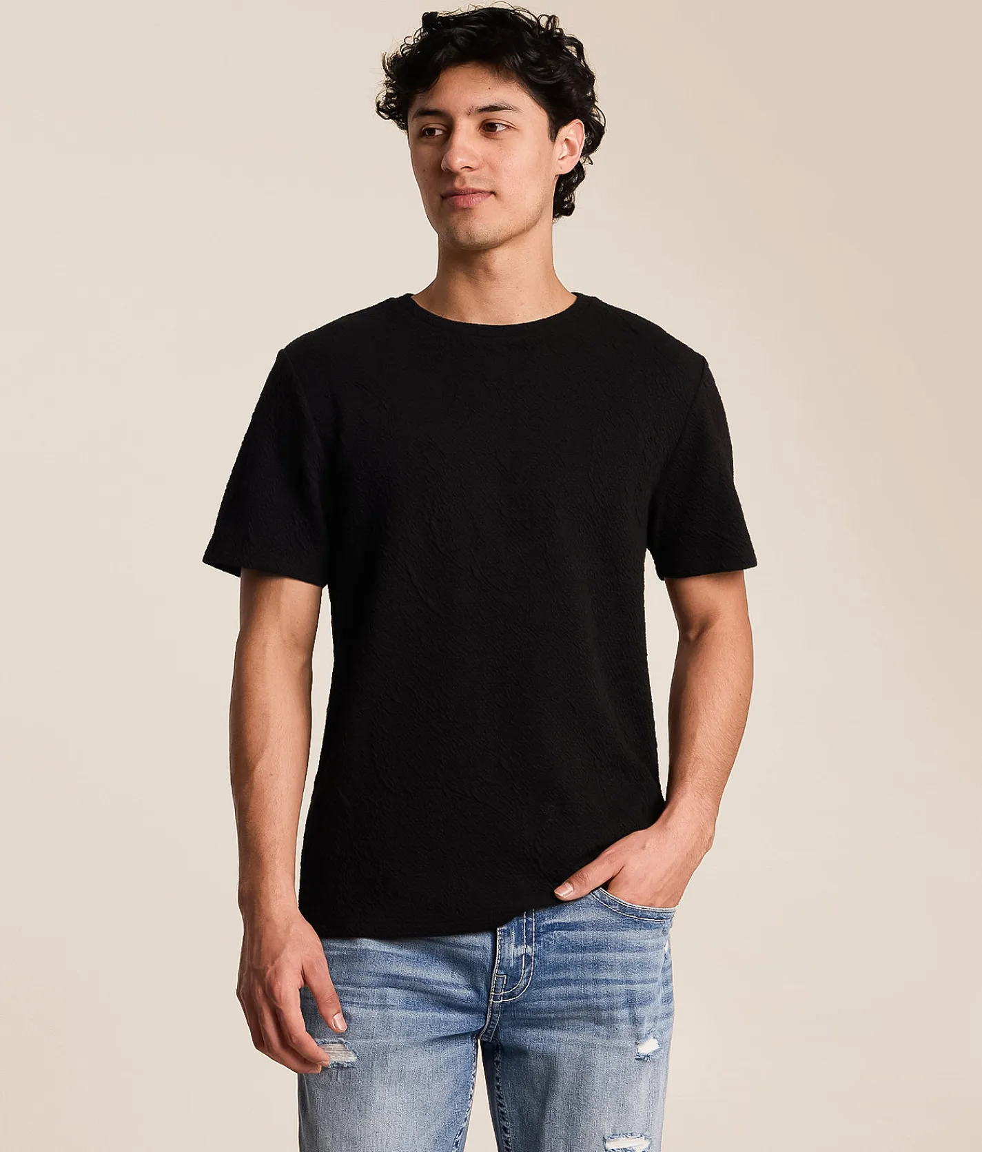 Tops | Nova Industries Textured T-Shirt Black