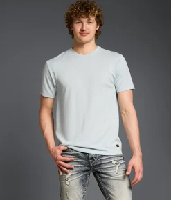 Tops | Outpost Makers Textured T-Shirt Blue