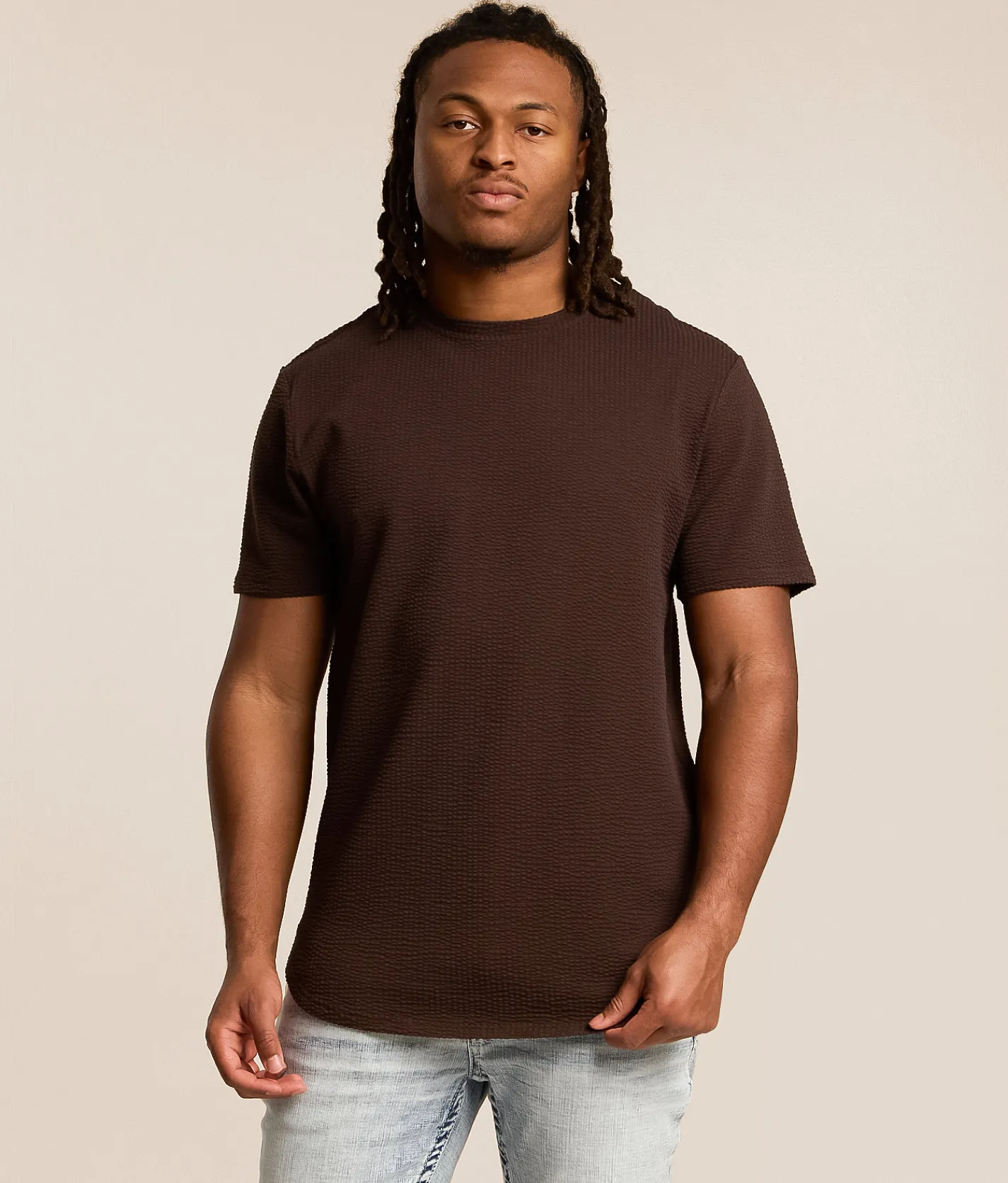 Nova Industries Textured T-Shirt Java Outlet
