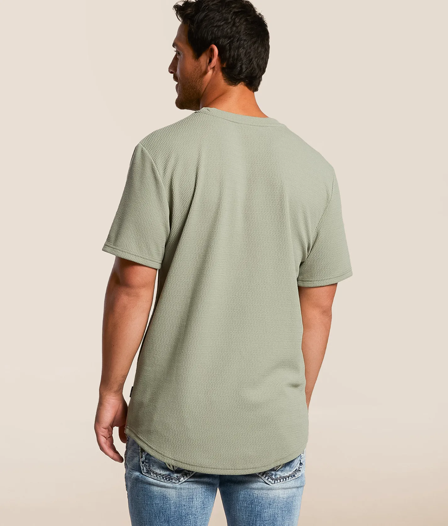 Tops | Nova Industries Textured T-Shirt Olive
