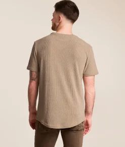 Nova Industries Textured T-Shirt Brown Clearance