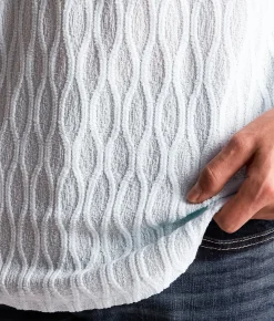 Tops | Nova Industries Textured T-Shirt Country Air