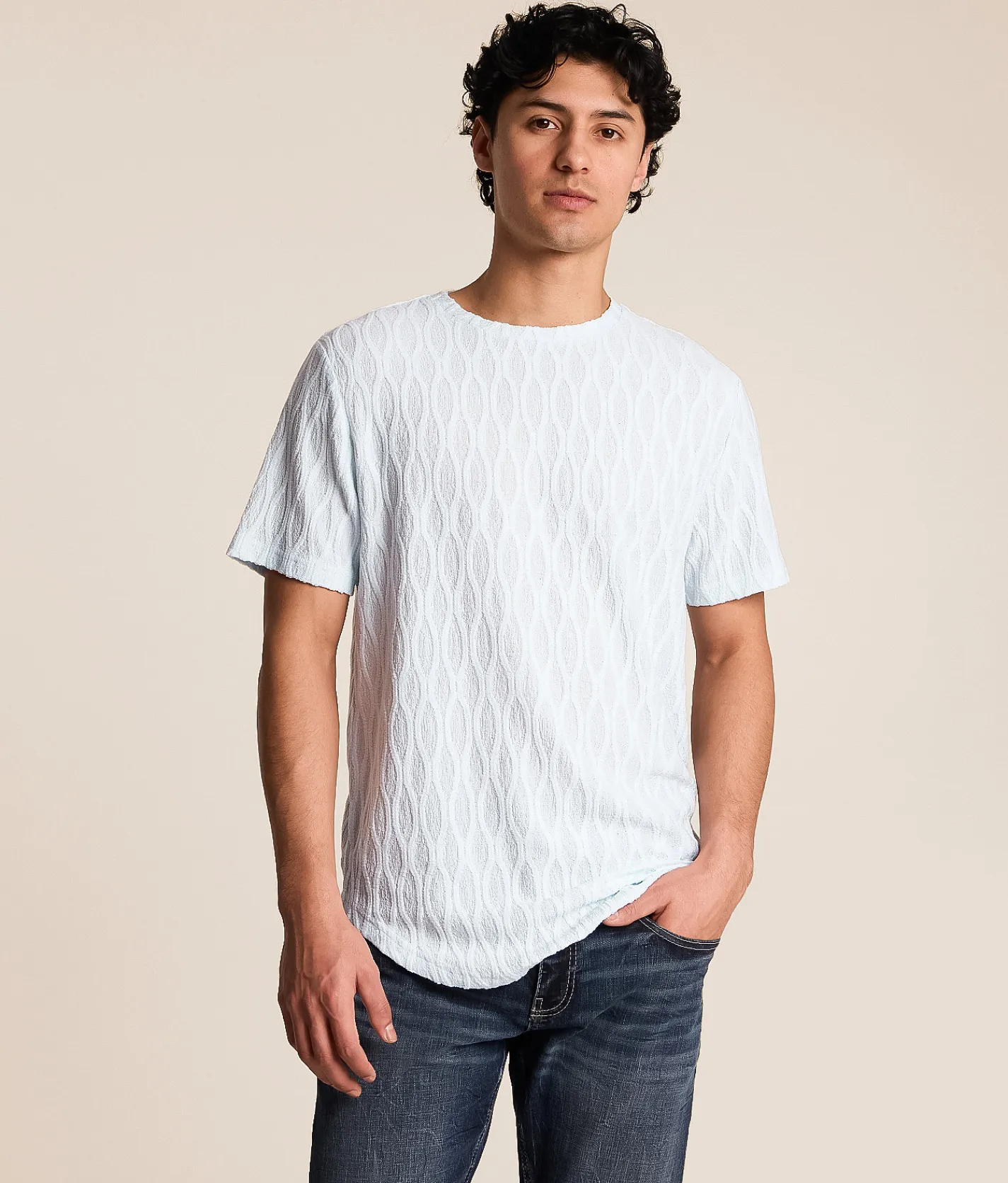 Tops | Nova Industries Textured T-Shirt Country Air