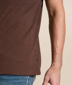Nova Industries Textured T-Shirt Brown Hot