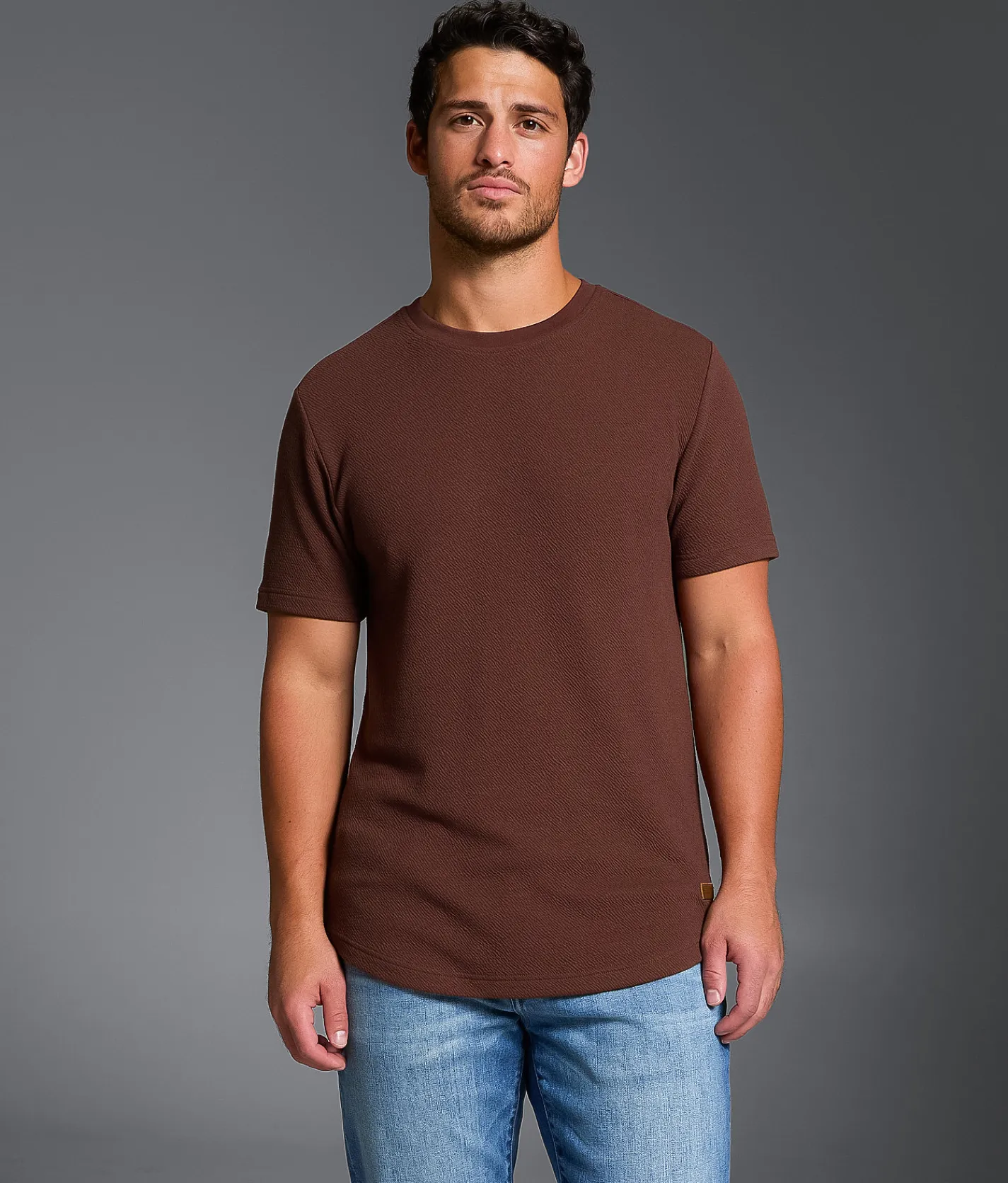Outpost Makers Textured T-Shirt Brown Hot