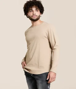 Nova Industries Textured T-Shirt Khaki Sale